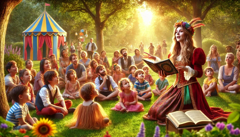 Cuentacuentos en un parque